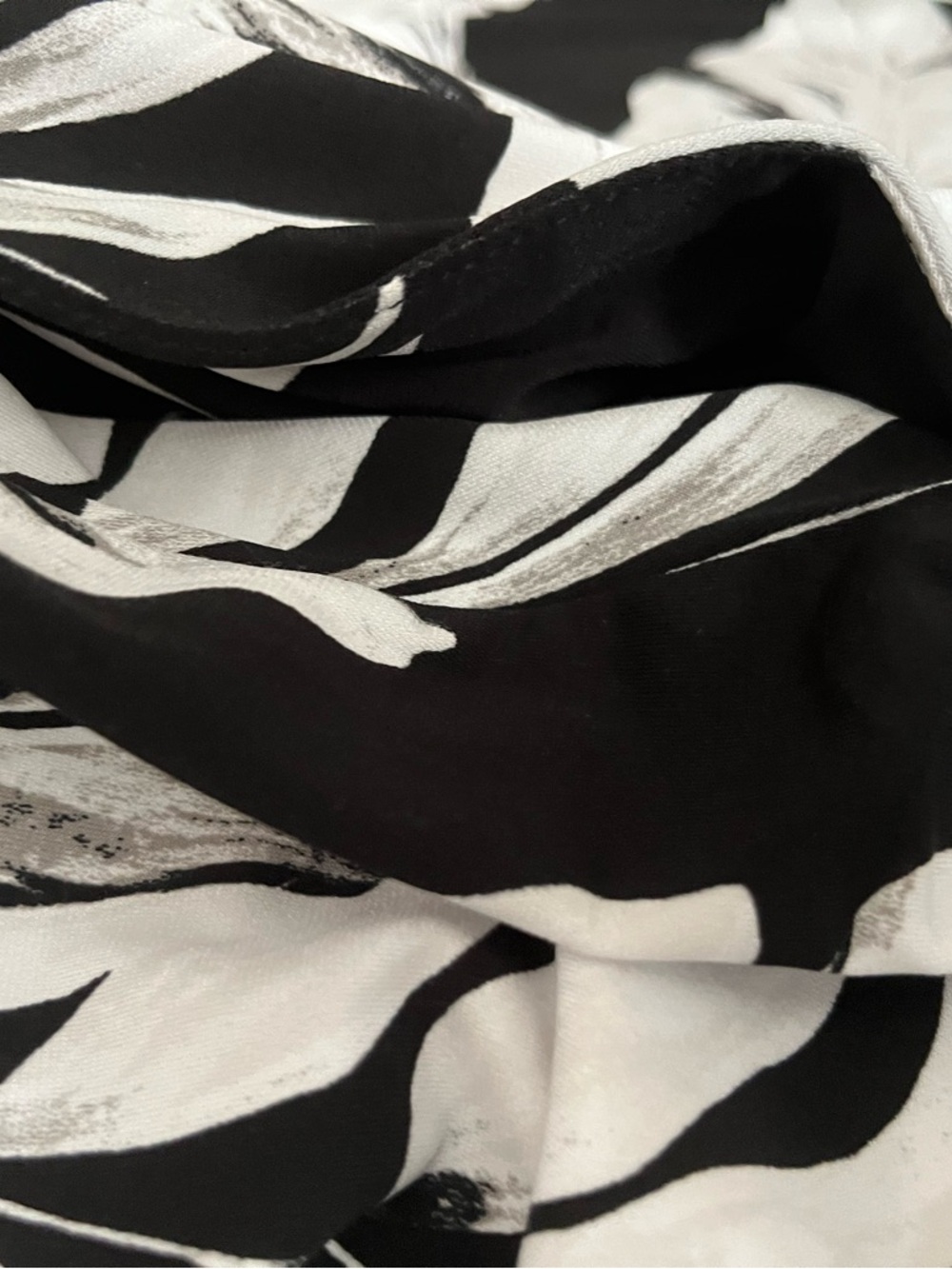 Lane Bryant Black and White Tropical Print A-Line Skirt - Picture 12 of 16